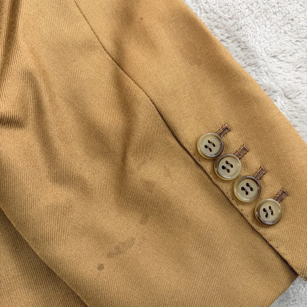 Vintage Brioni Nomentano Blazer Jacket Sport Coat Brown Cashmere Silk Men 42L